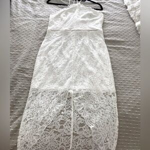White lace cocktail dress